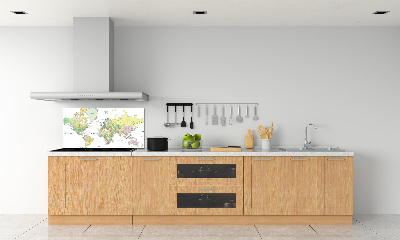 Panel dekor szkło Mapa świata