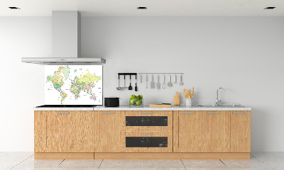 Panel dekor szkło Mapa świata