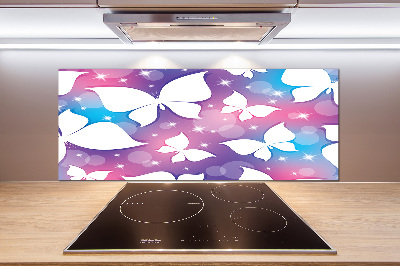 Panel szklany do kuchni Motyle