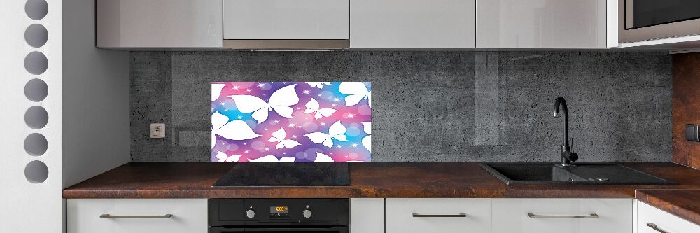 Panel szklany do kuchni Motyle