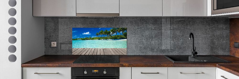 Panel do kuchni Tropikalna plaża