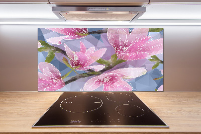 Panel do kuchni Różowa magnolia