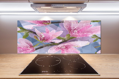 Panel do kuchni Różowa magnolia