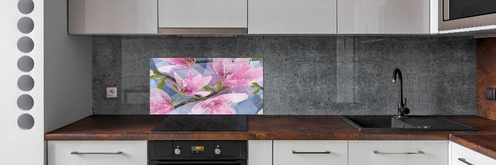 Panel do kuchni Różowa magnolia