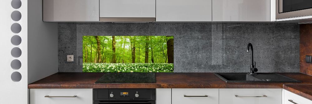 Panel do kuchni Kwiaty w lesie