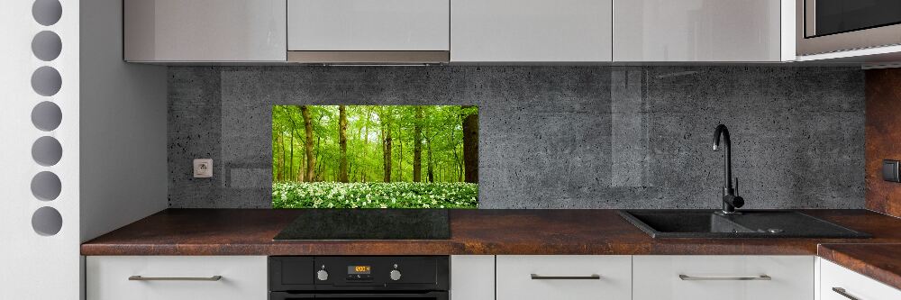 Panel do kuchni Kwiaty w lesie
