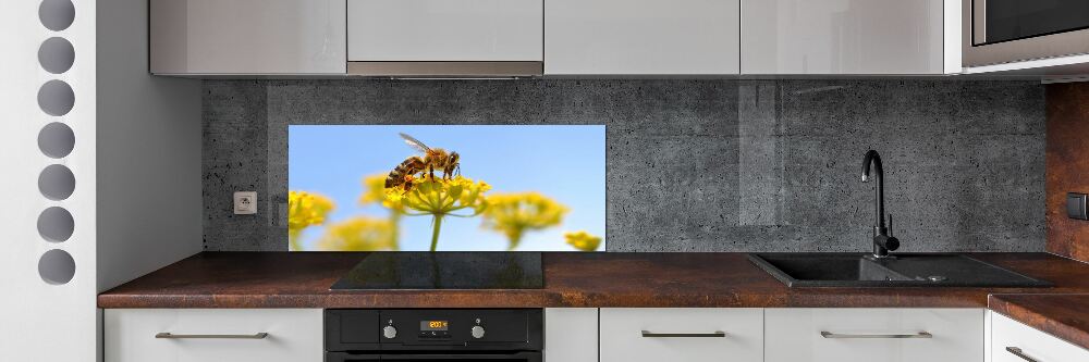Panel lacobel Pszczoła na kwiatku