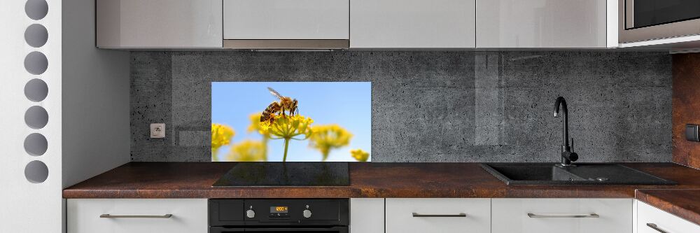 Panel lacobel Pszczoła na kwiatku