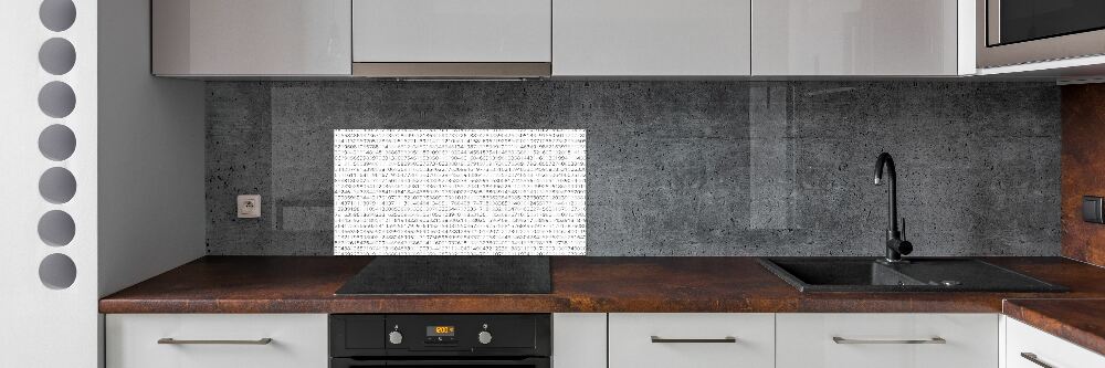 Panel dekor szkło Kod binarny