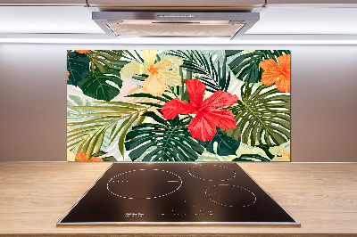 Panel do kuchni Hawajskie kwiaty