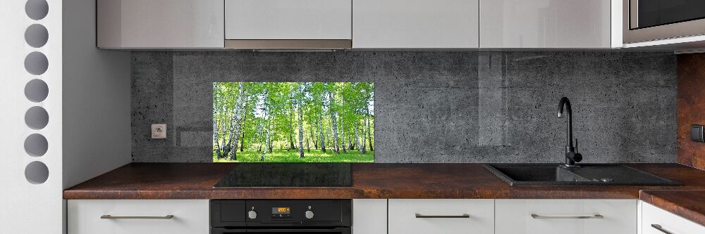 Panel szklany do kuchni Brzozy