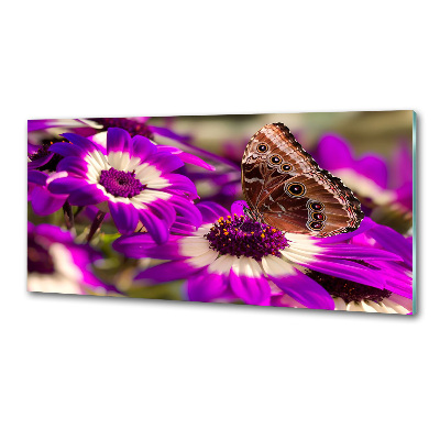 Panel do kuchni Motyl na kwiatku
