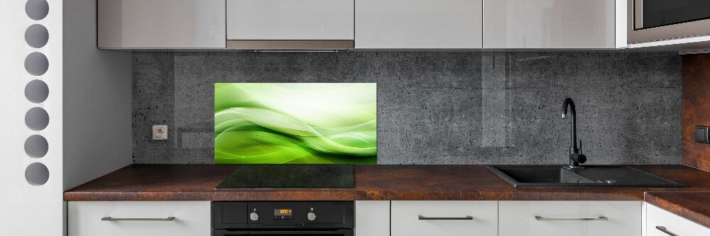 Panel do kuchni Zielone fale tło