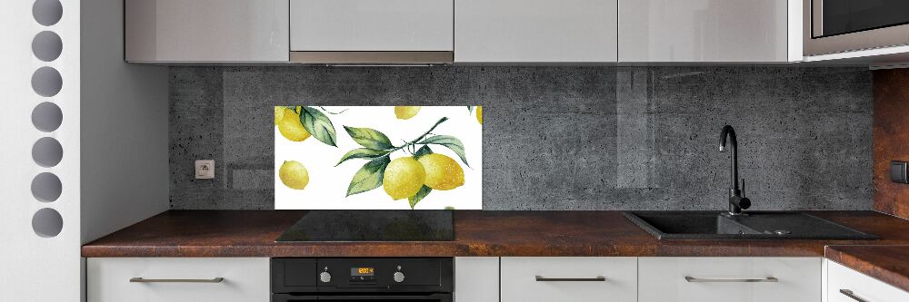 Panel szklany do kuchni Cytryny