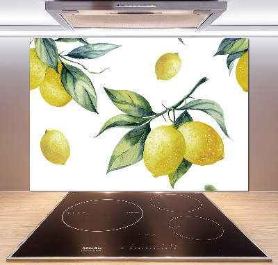 Panel szklany do kuchni Cytryny