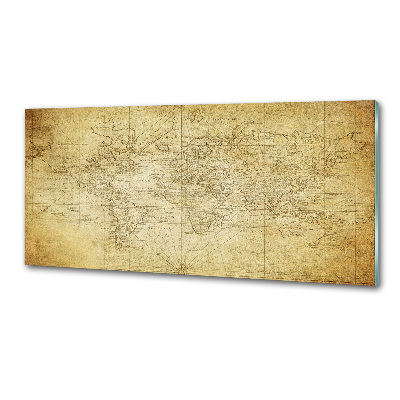 Panel do kuchni Stara mapa świata