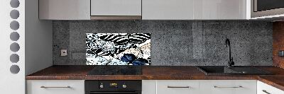 Panel do kuchni Motyle i kwiaty