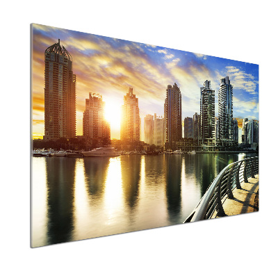 Panel lacobel Dubaj zachód słońca