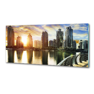 Panel lacobel Dubaj zachód słońca