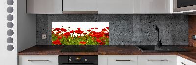 Panel dekor szkło Polne maki