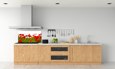 Panel dekor szkło Polne maki
