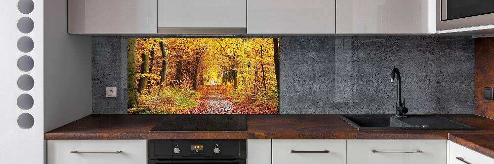 Panel dekor szkło Las jesienią