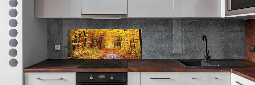 Panel dekor szkło Las jesienią