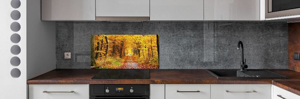 Panel dekor szkło Las jesienią