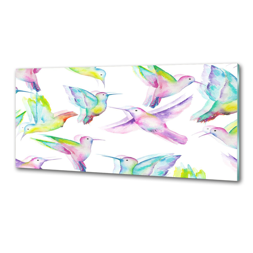 Panel szklany do kuchni Kolibry
