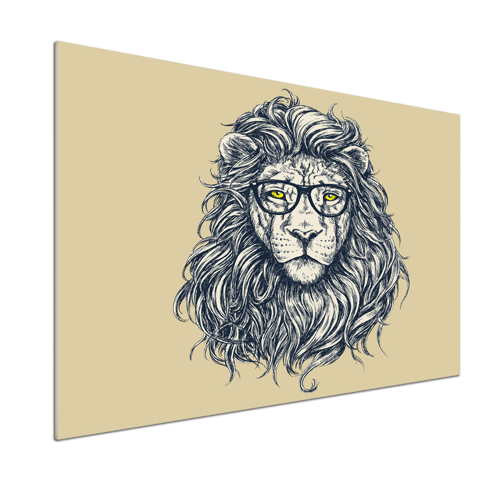 Panel dekor szkło Lew hipster