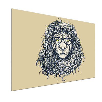 Panel dekor szkło Lew hipster