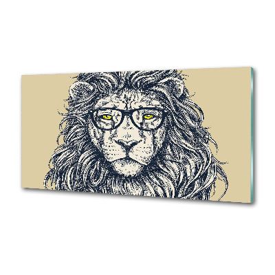 Panel dekor szkło Lew hipster