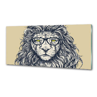 Panel dekor szkło Lew hipster