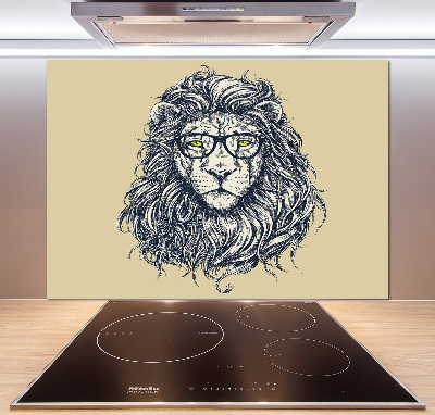 Panel dekor szkło Lew hipster