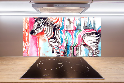 Panel do kuchni Kolorowa zebra