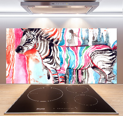 Panel do kuchni Kolorowa zebra