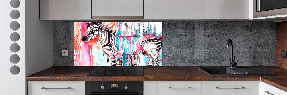Panel do kuchni Kolorowa zebra