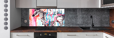 Panel do kuchni Kolorowa zebra