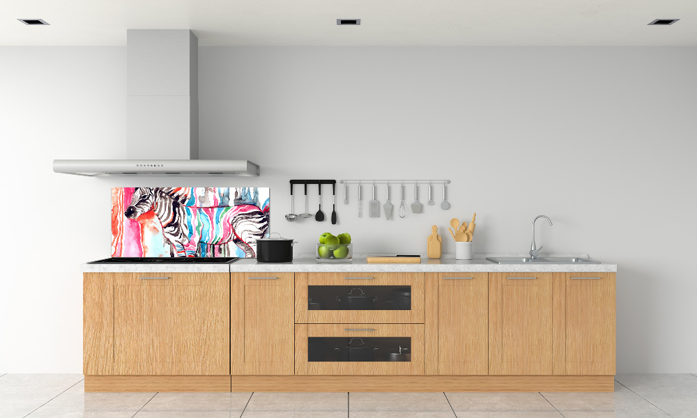 Panel do kuchni Kolorowa zebra