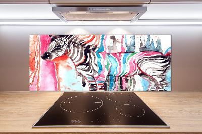 Panel do kuchni Kolorowa zebra