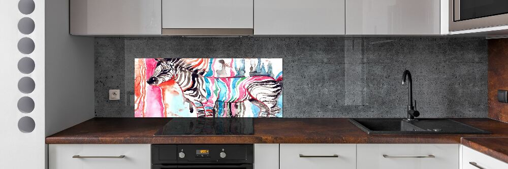 Panel do kuchni Kolorowa zebra