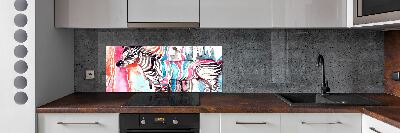 Panel do kuchni Kolorowa zebra