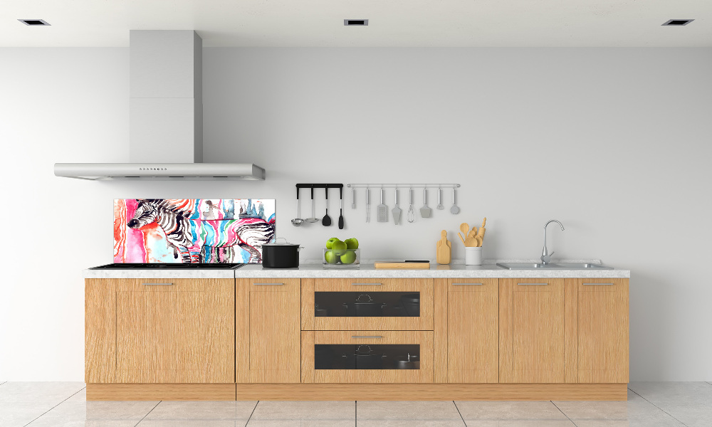 Panel do kuchni Kolorowa zebra