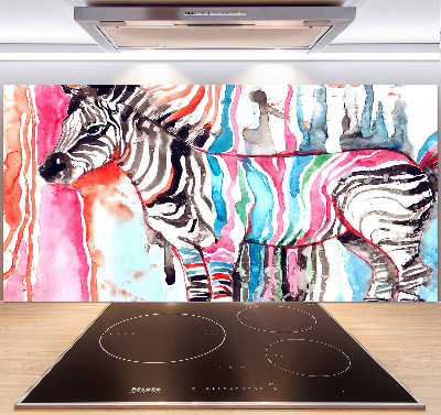 Panel do kuchni Kolorowa zebra
