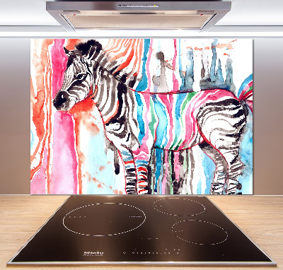 Panel do kuchni Kolorowa zebra
