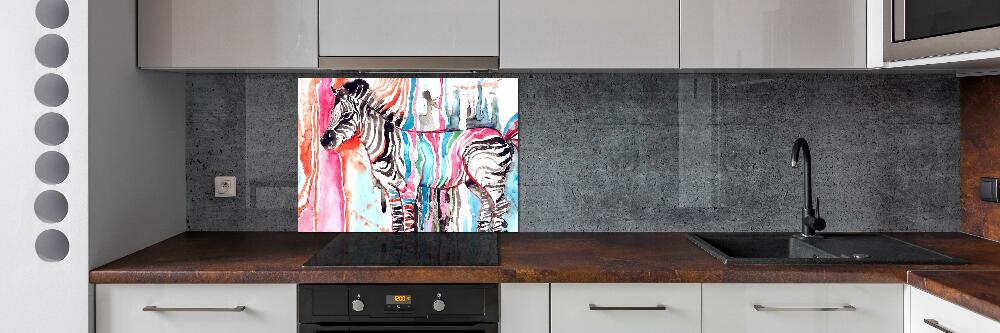 Panel do kuchni Kolorowa zebra