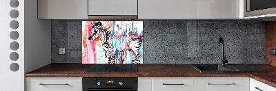Panel do kuchni Kolorowa zebra