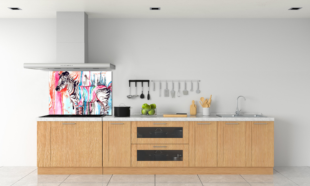 Panel do kuchni Kolorowa zebra