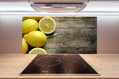 Panel do kuchni Cytryny na drewnie