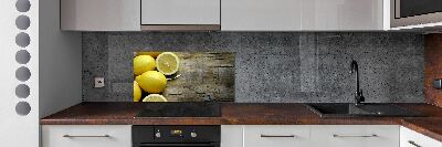 Panel do kuchni Cytryny na drewnie